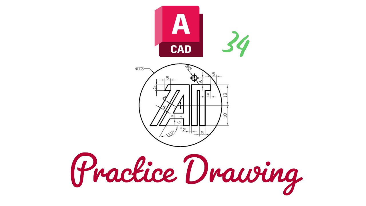 AutoCAD Örnek Çizim - 34 / AutoCAD Practice Drawing - 34
