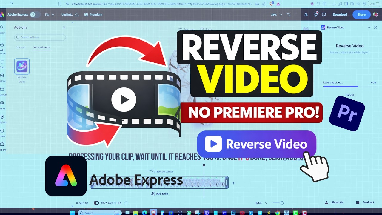 How To Reverse Video in Adobe Express (No Premiere Pro Needed)