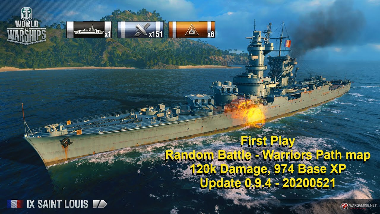 World of Warships - First play - Saint Louis - Nice support ship