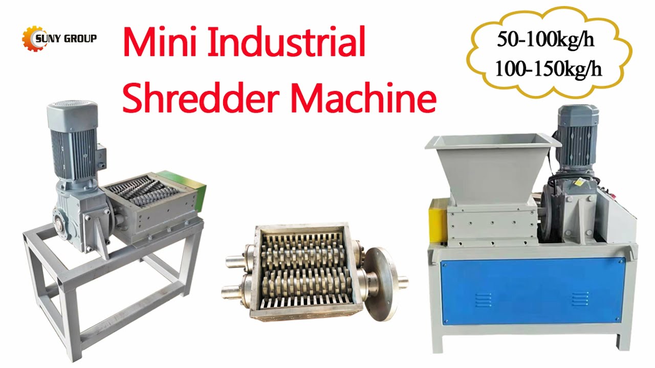 Mini Shredder Machine | 50-150kg/hr Double Shaft Shredder