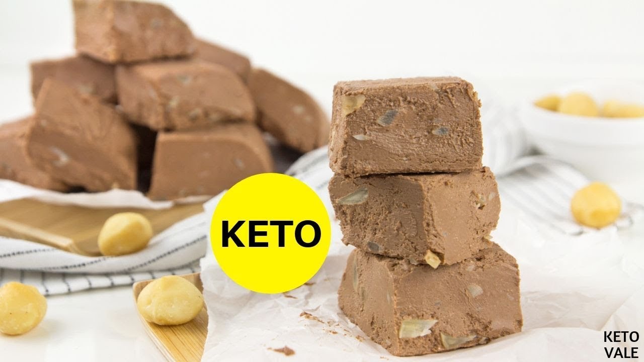 Macadamia Chocolate Fudge Keto-friendly Low-Carb Sugar-Free Recipe