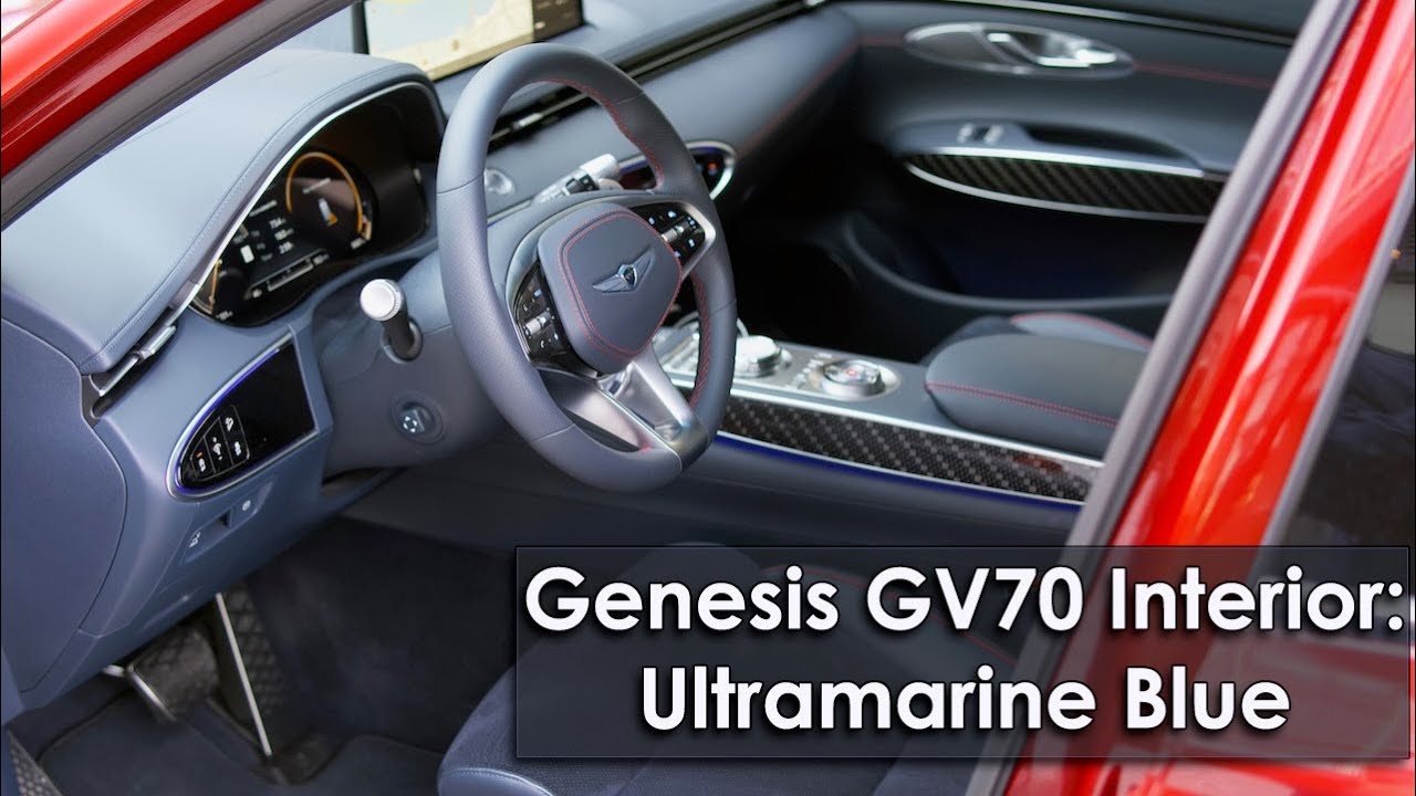 2023 Genesis GV70 Interior: Ultramarine Blue with Ultramarine Blue
