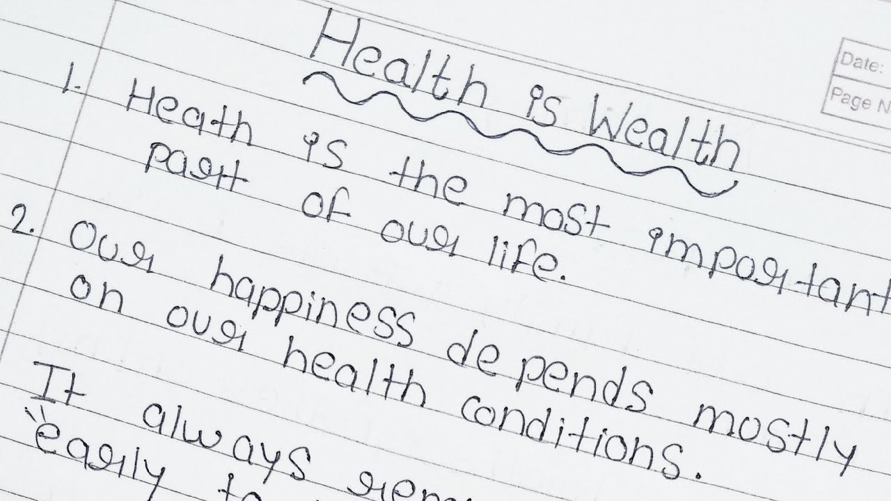 5 lines on health is wealth in English || 5 lines about health is wealth in English ||