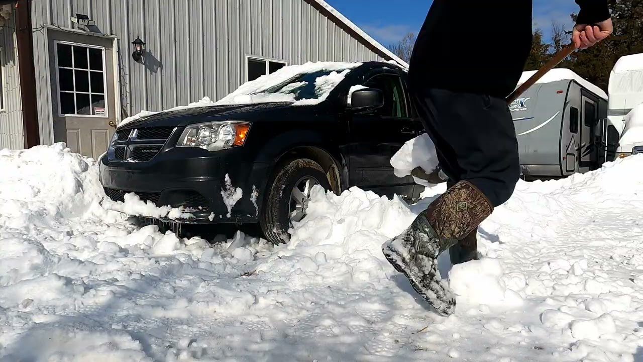 Digging the van out of 16