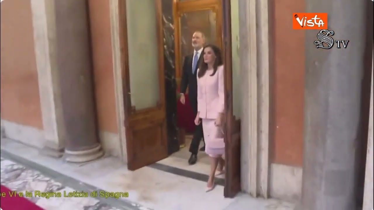 L'arrivo del Re Felipe VI e della Regina Letizia di Spagna in Senato