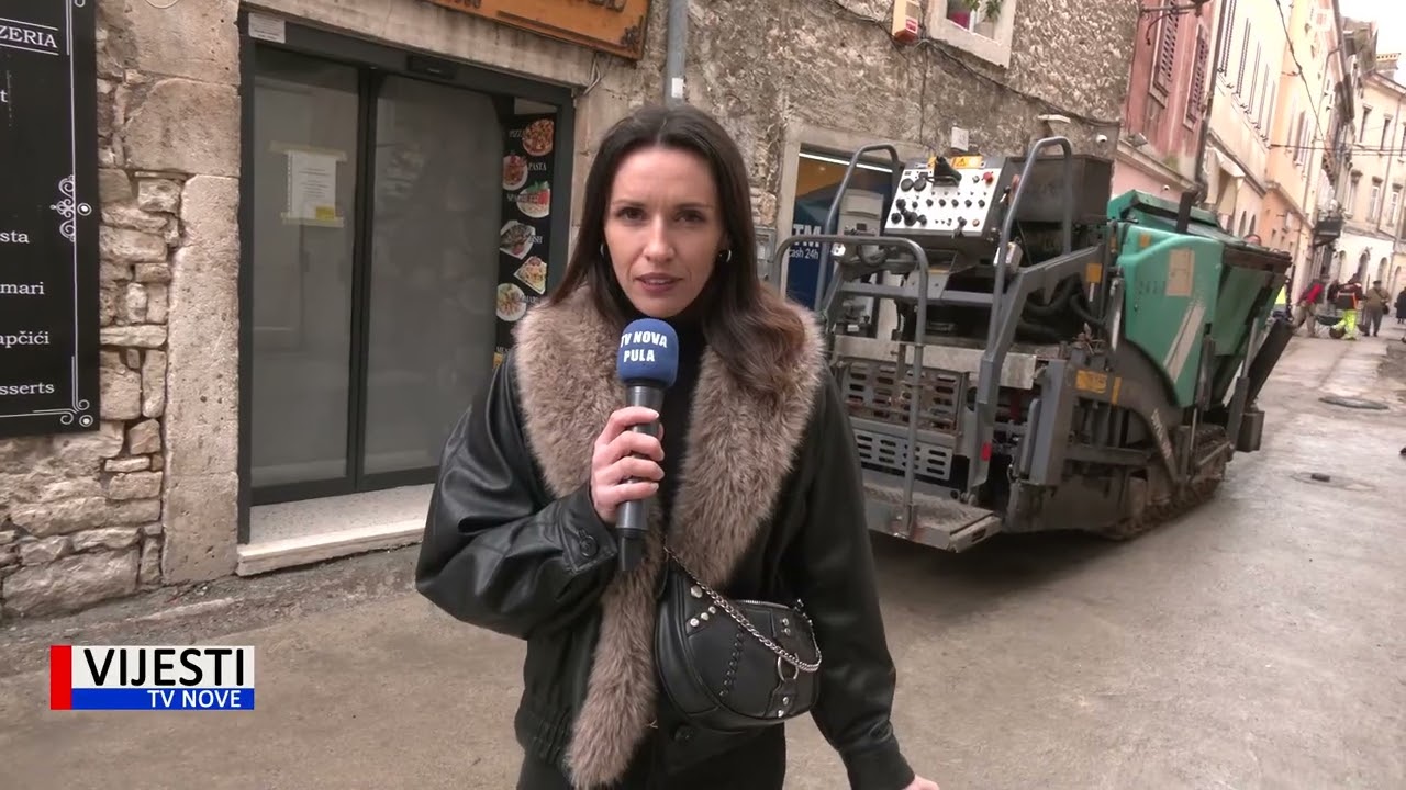 Vijesti TVN - Sutra se izvodi završno asfaltiranje Ulice Sergijevaca u Puli
