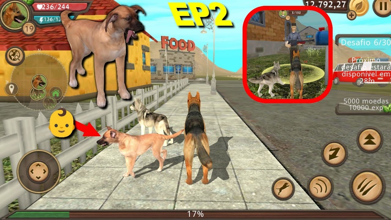 NASCEU UM CACHORRO CARAMELO🐕EP2🔴SIMULADOR DE CACHORRO🐶dog simulator, joguinho do cachorro maluco
