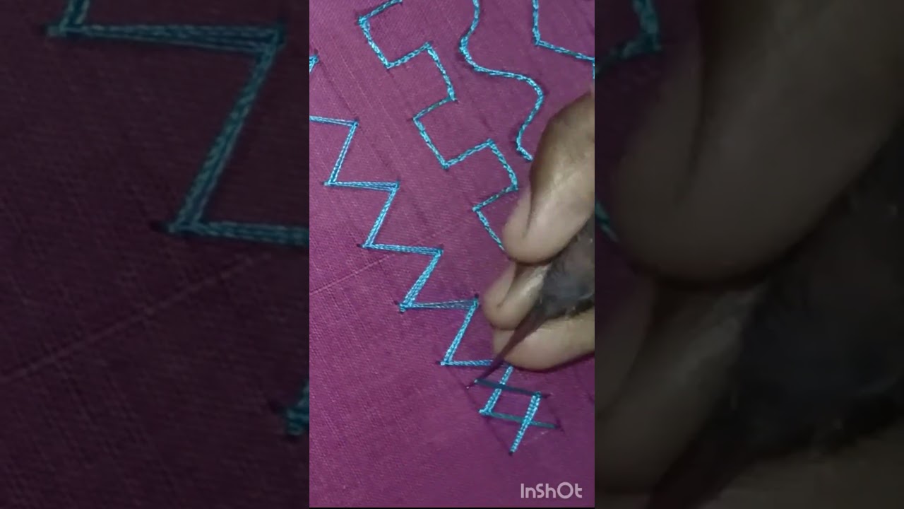 Double zig zag stitch!! Aari class for beginners!! Learn aari!! #aariwork #aari #trendingsong #song