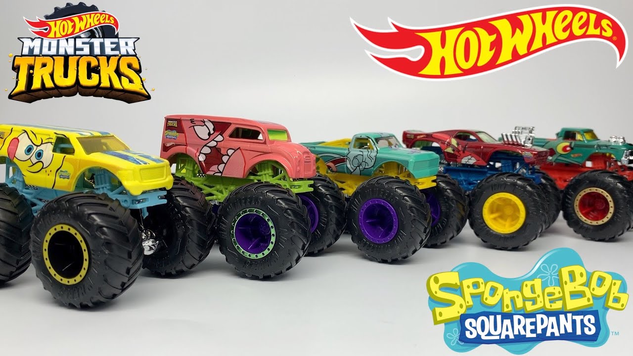 ОБЗОР HOT WHEELS SPONGEBOB MONSTER TRUCKS!