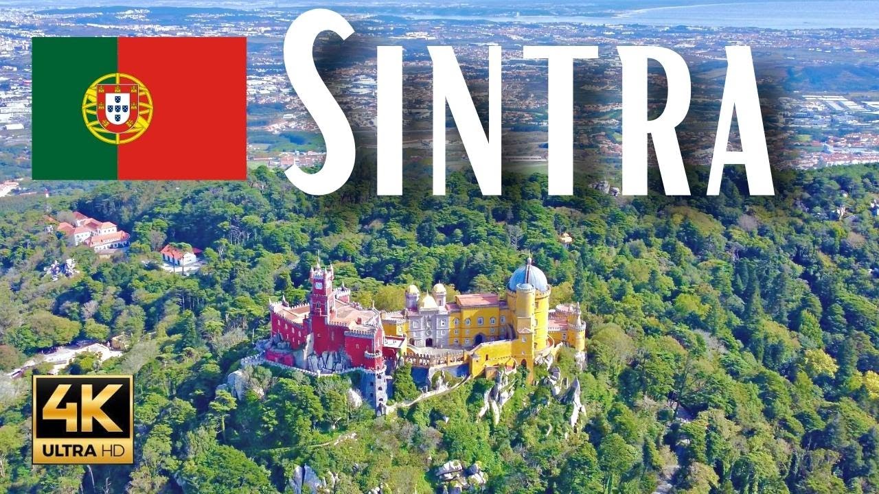 Pena Palace - Sintra Portugal |&nbsp;4K Aerial View
