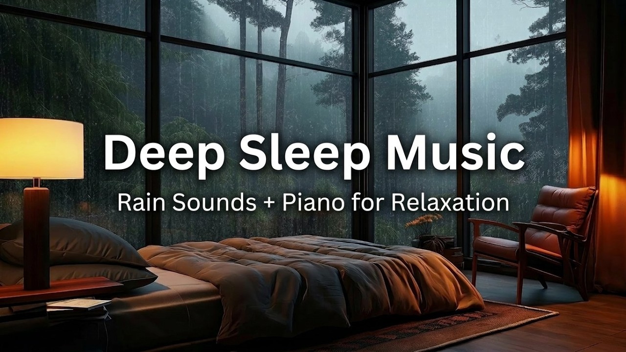 Calm Night Piano & Rain 🎹🌧️ Healing Music for Relaxation and Peaceful Sleep