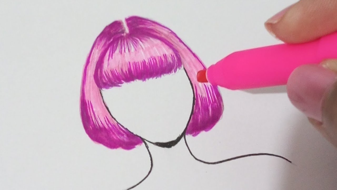 DESENHANDO CABELO ROSA AO VIVO | Amanda Karla