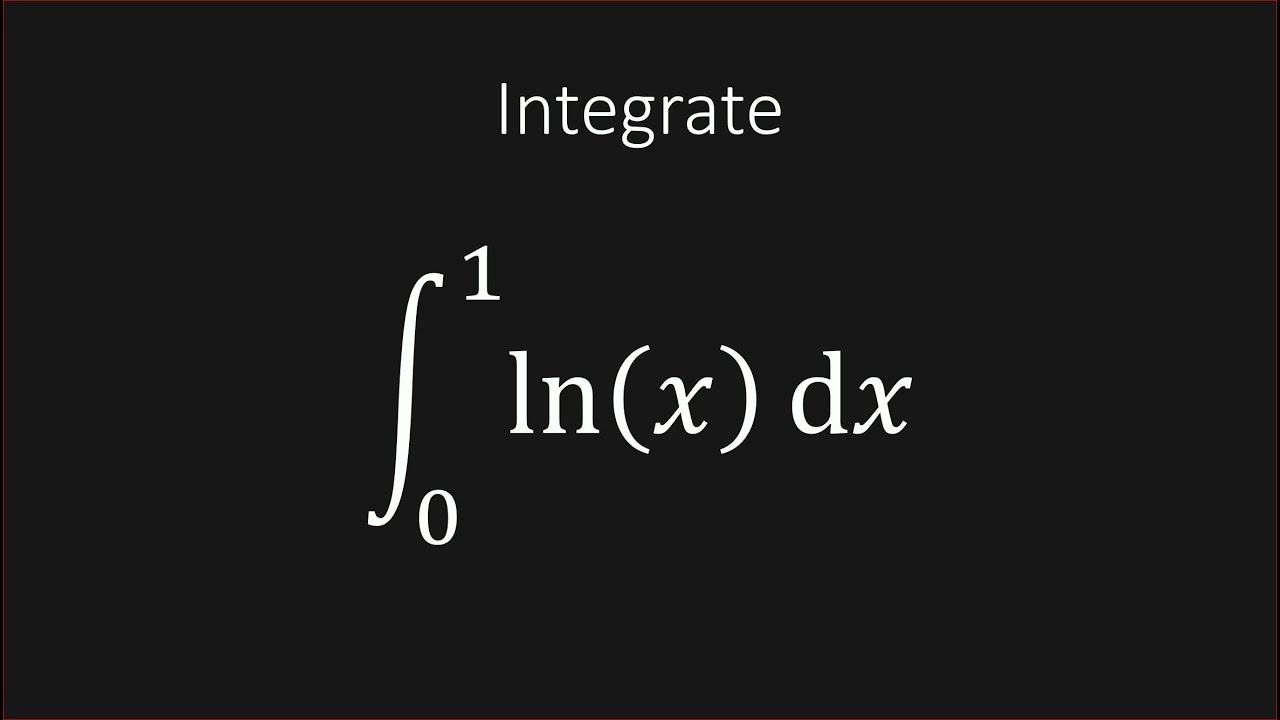 Проинтегрируйте ln(x) от x=0 до x=1.
