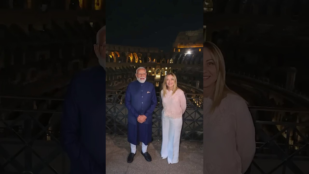 Премьер-министр Моди и премьер-министр Италии Джорджа Мелони посетили легендарный Колизей | #shorts