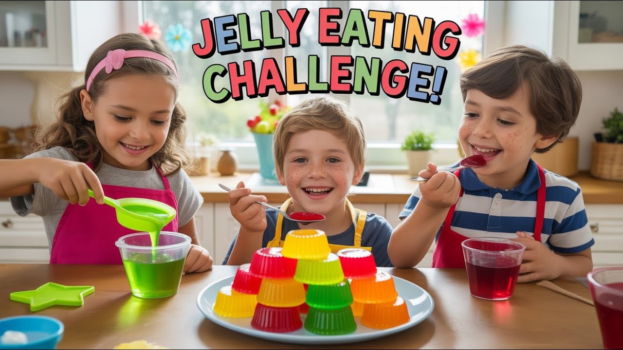 🏆 Kids Jelly Making & Eating Challenge | Fun Summer Holidays Activity at Home 🍮🎉