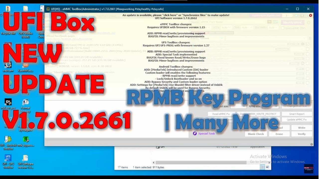 @mglabsphone 1 |UFI Box NEW UPDATE V1.7.0.2661 Release | Big Update | RPMB Key Program | Many More