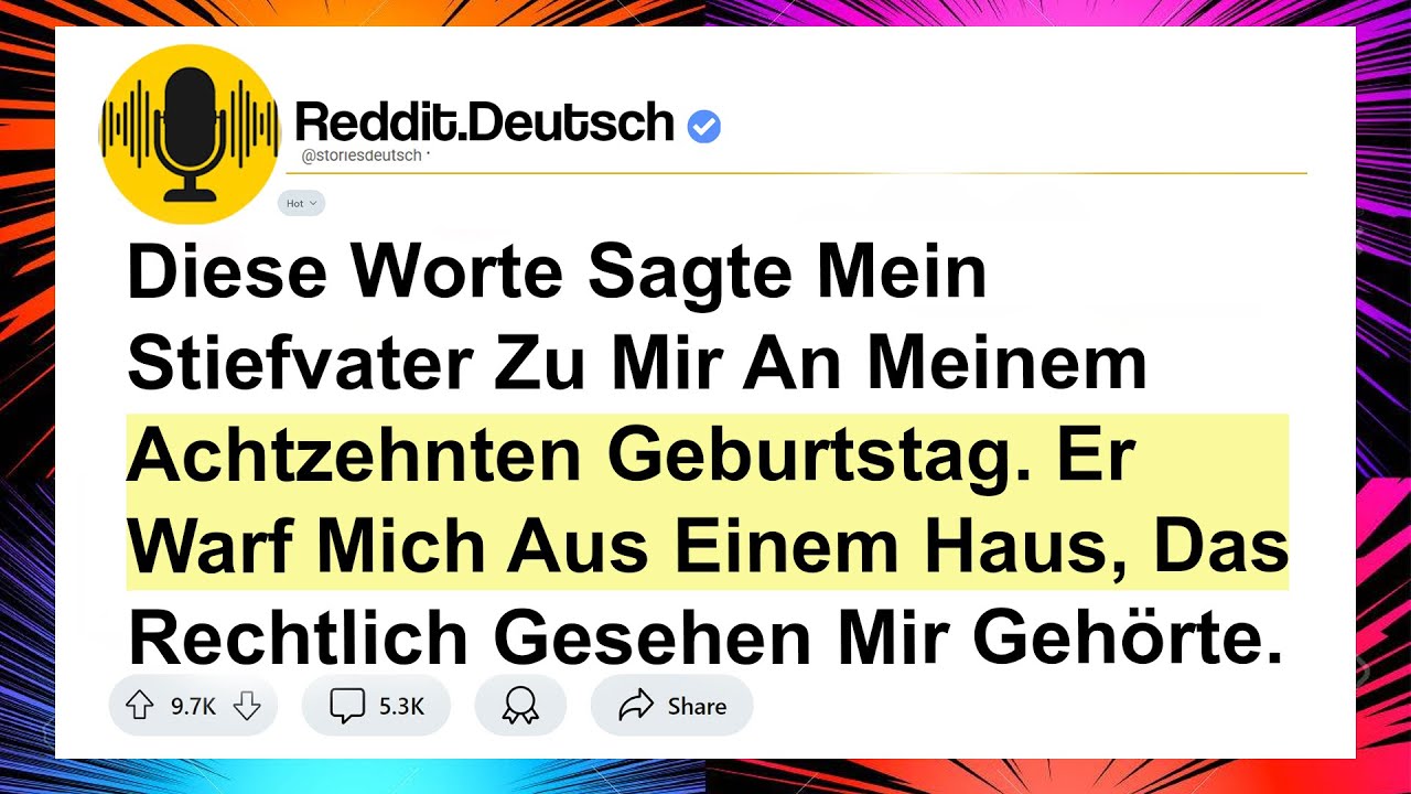 Diese Worte Sagte Mein Stiefvater Zu Mir An Meinem Achtzehnten Geburtstag. Er Warf Mich Aus Einem ..
