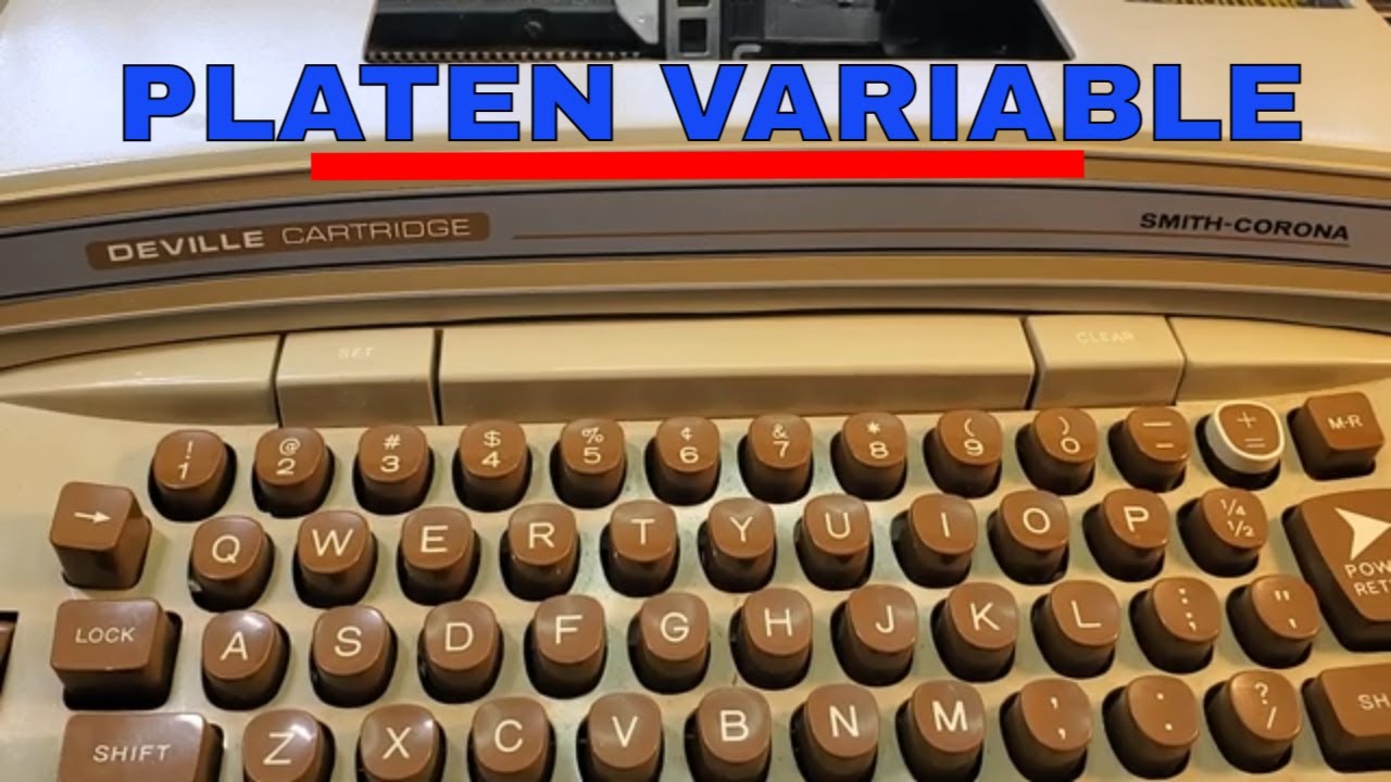 Smith Corona Electric Typewriter Variable Index Platen Removal Repair Stuck Shaft, Paper Feed