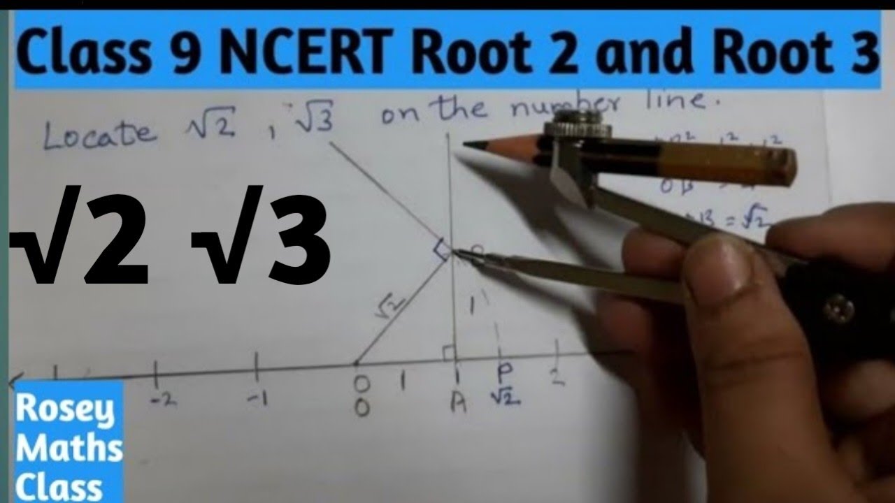Класс 9/Представьте корень 2 и корень 3 на числовой прямой#математика #ncert