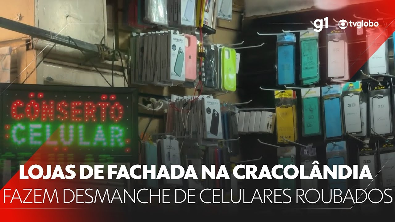 Investigação identifica lojas que funcionam na Cracolândia como desmanche de celulares roubados #g1