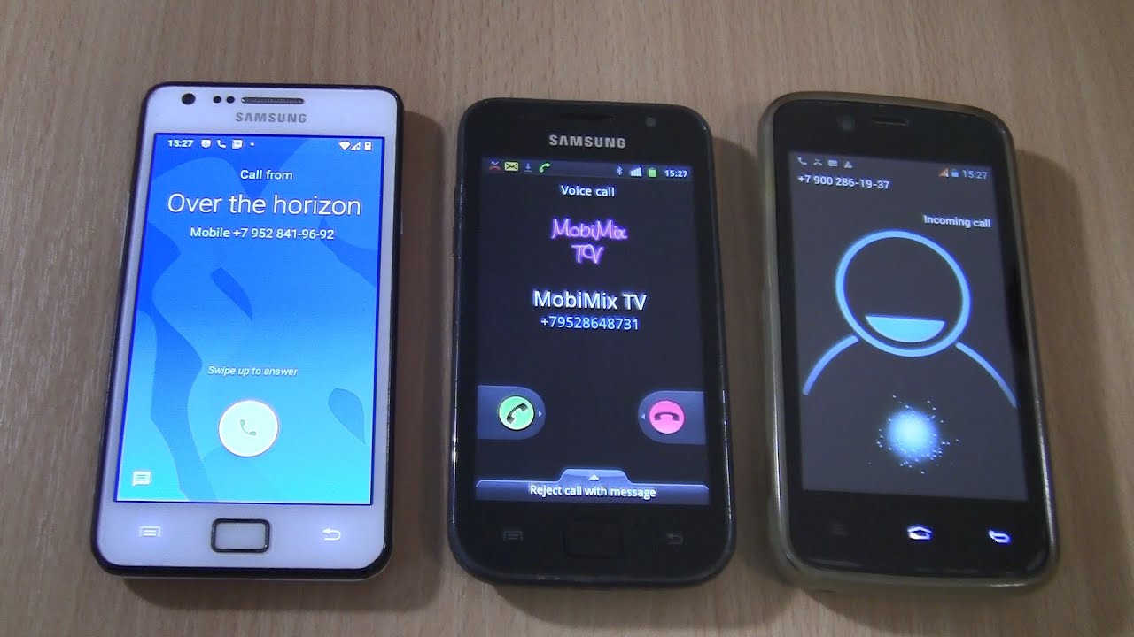 Triple incoming call at the Same Time Samsung Galaxy S1+S2 Android 11+Fly Q440