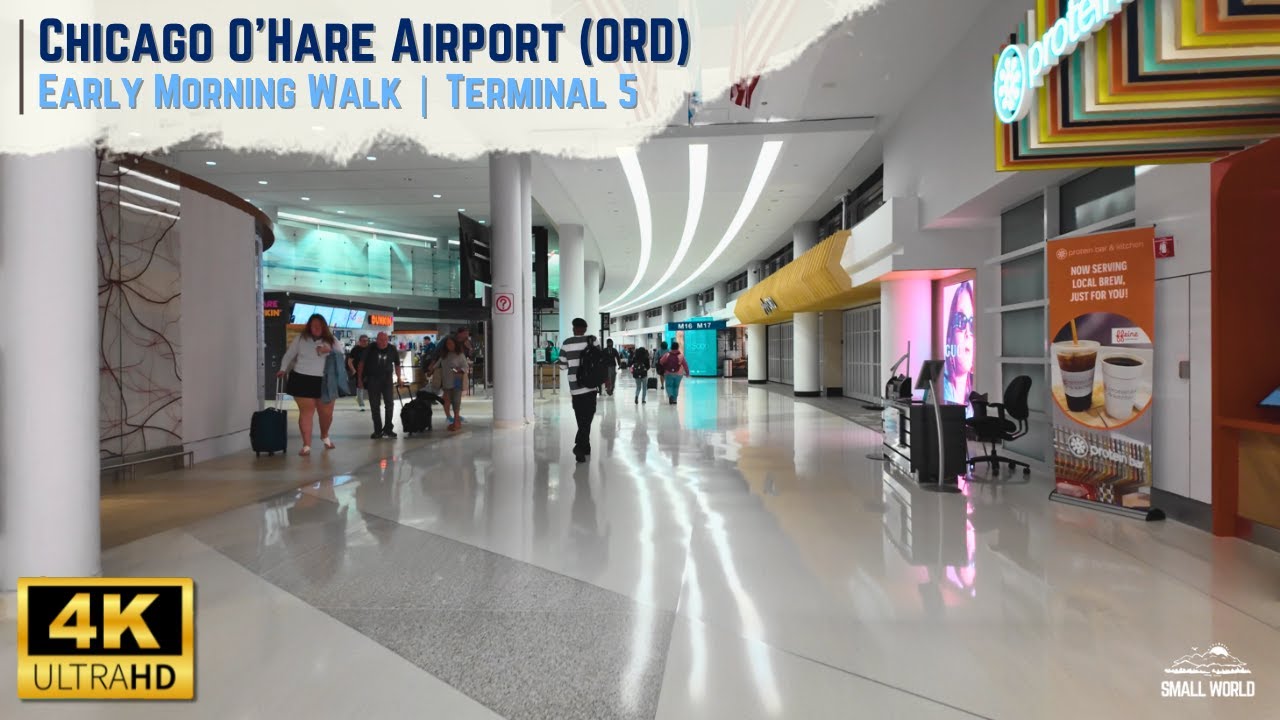 Chicago O'Hare International Airport (ORD) | Early Morning Ambience Walking Through Terminal 5