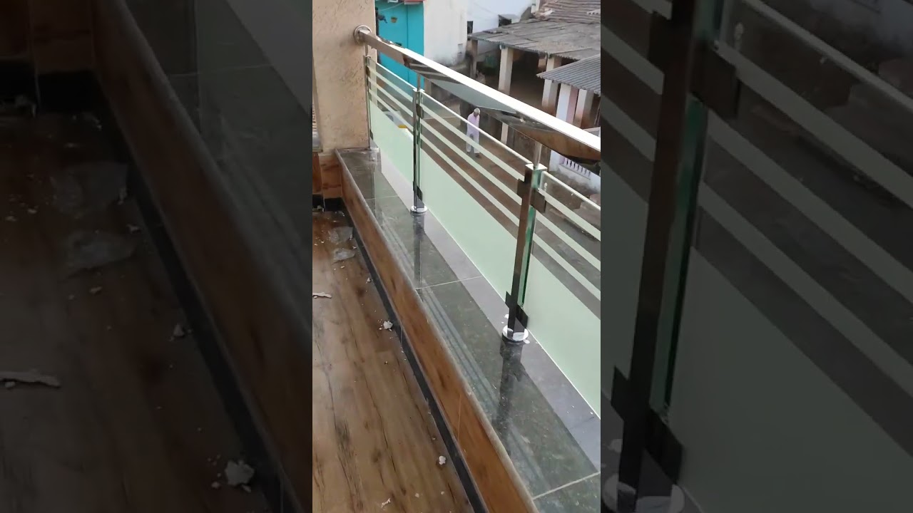 Stainless Steel Glass Railing Design For Balcony #shorts #viralvideo #steel