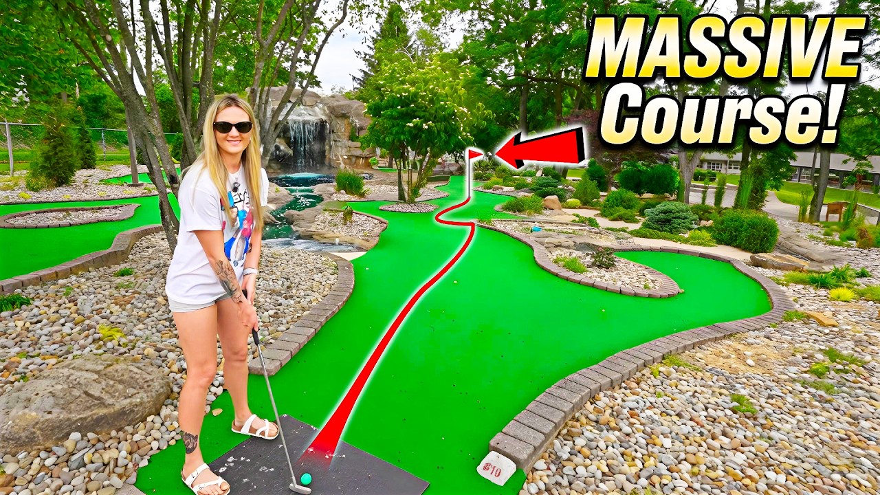 We Found a HUGE Mini Golf Course at a Driving Range!