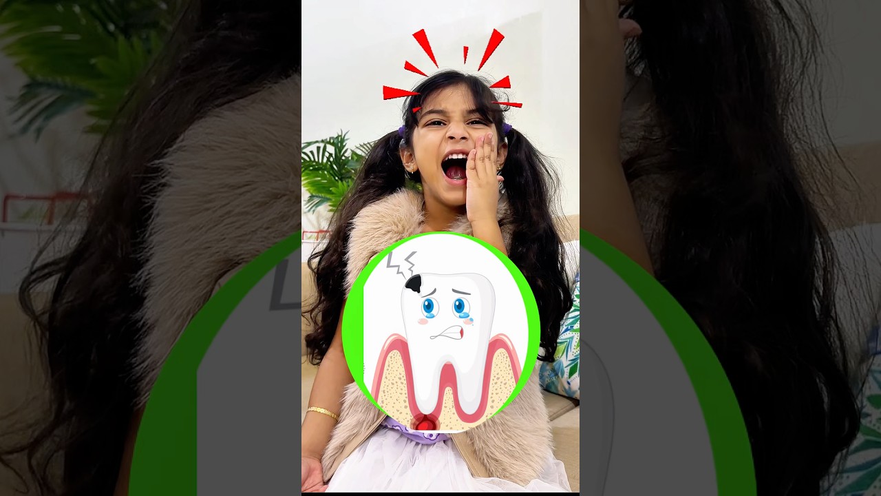 Saanvi Ke Teeth Me Kya Hua😬 Kids learn healthy teeth habits #kidslearning