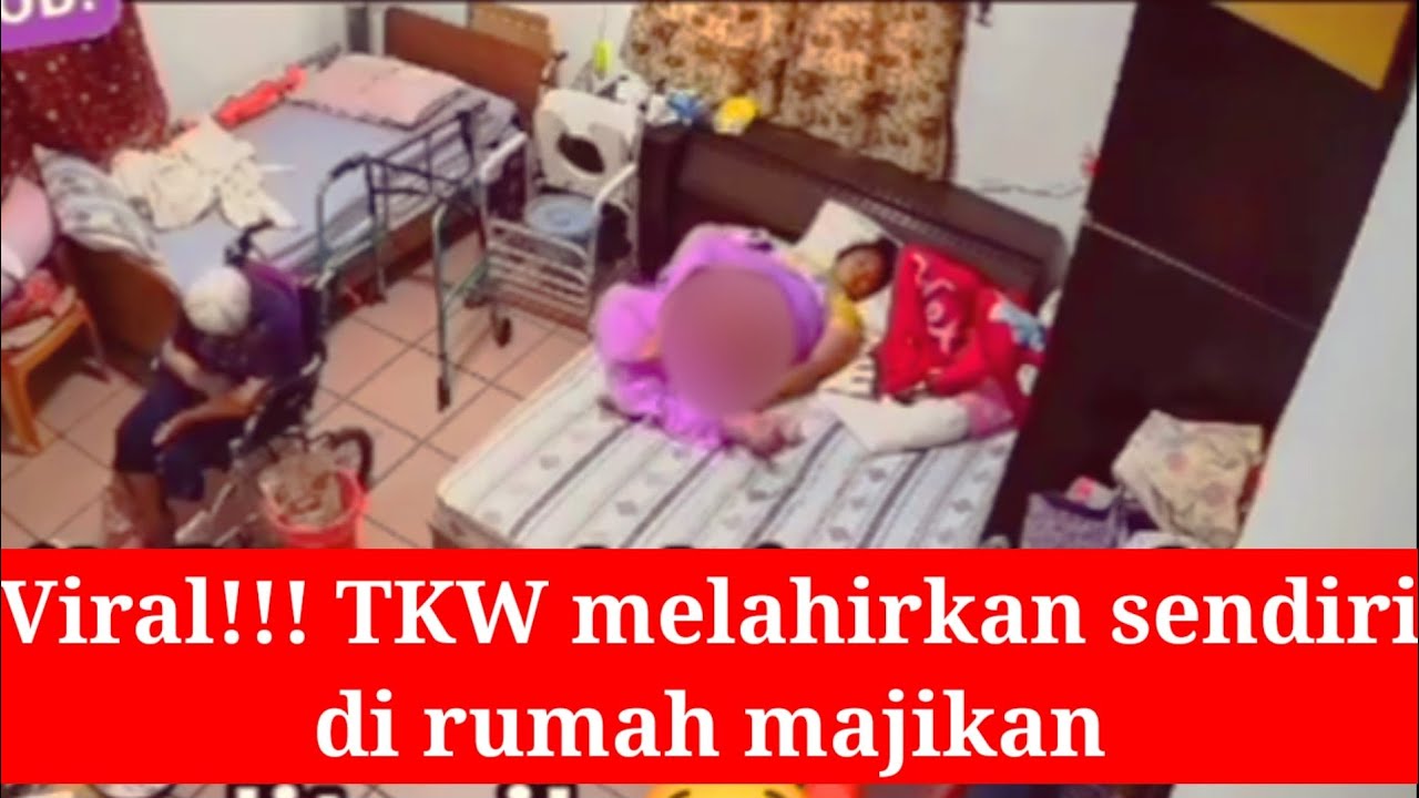 Viral!!! TKW melahirkan sendiri di rumah majikan #viralvideo #trending #fyp #cctv #video #bayi