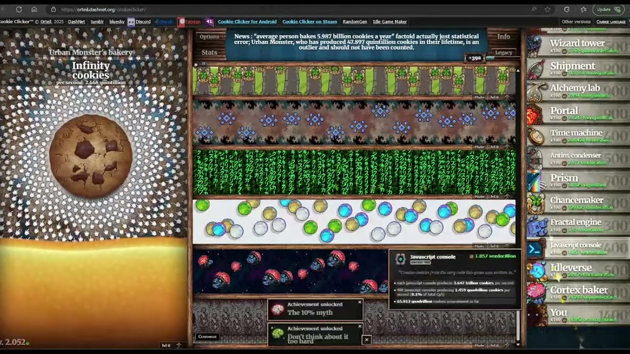 totally normal gameplay for cookie clicker