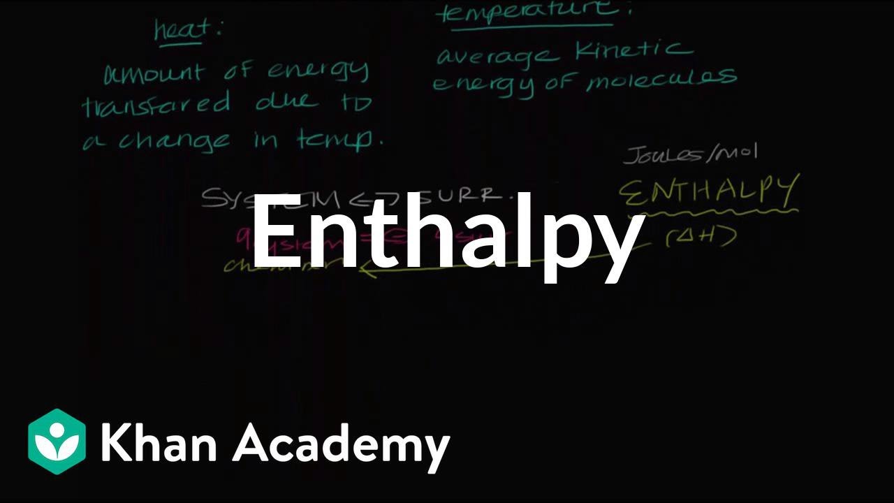 Enthalpy | Biomolecules | MCAT | Khan Academy