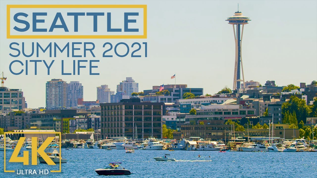 Beautiful Parks and Scenic Views of Seattle in 4K - Relaxing Summer City Life of The Emerald City