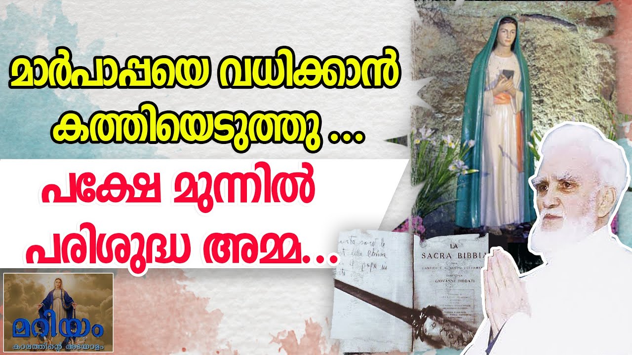 മാർപാപ്പയെ വധിക്കാൻ കത്തിയെടുത്തു ...പക്ഷേ മുന്നിൽ പരിശുദ്ധ അമ്മ...