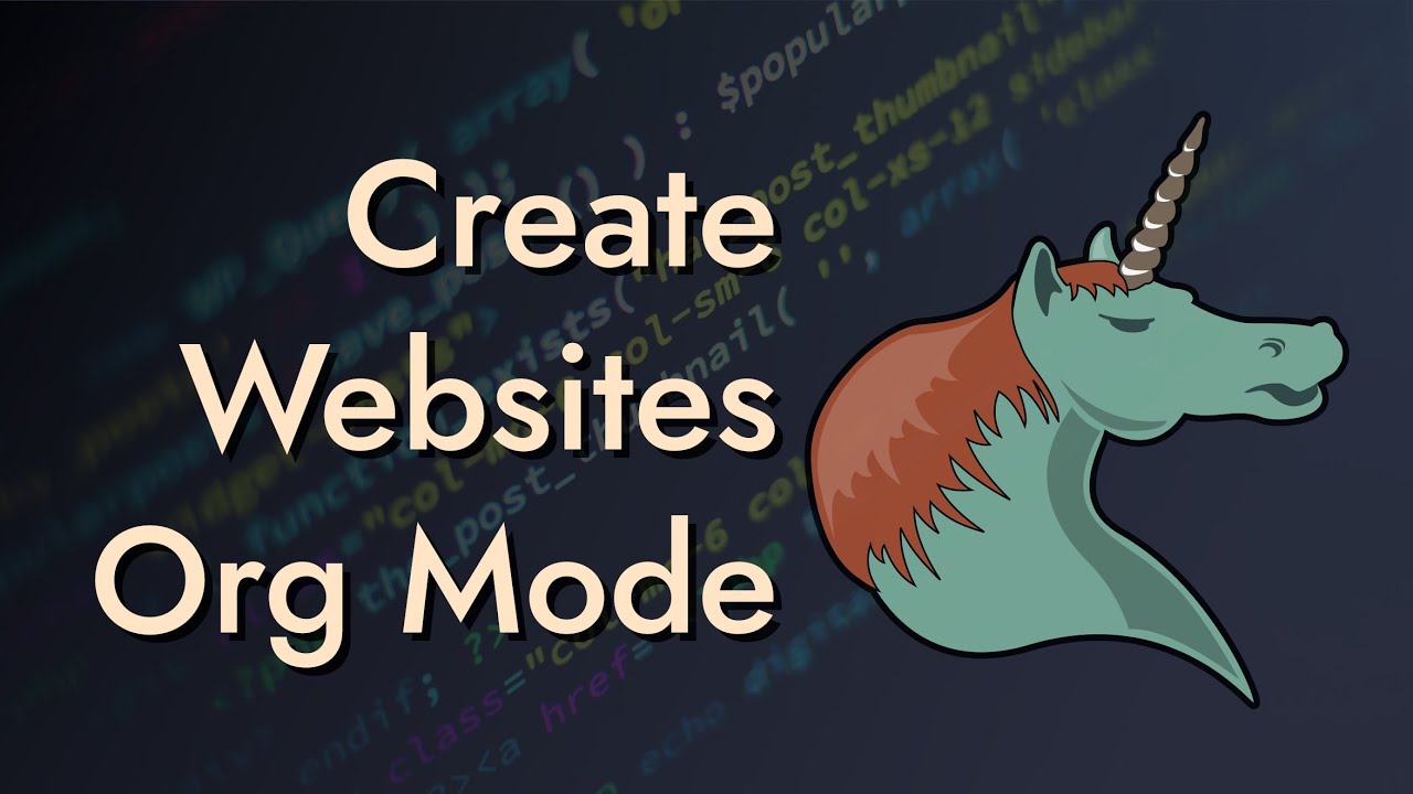 Build Your Website with Org Mode