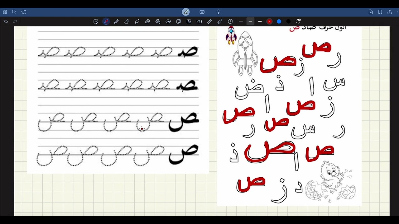 📚 الحرف العربي ص (صاد) – النطق والشرح مع أمثلة | تعلم العربية