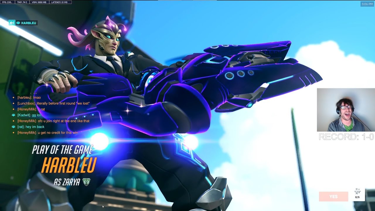 POTG! MVP! Zarya DOMINATE IN RANKED - HARBLEU ZARYA STADIUM GAMEPLAY