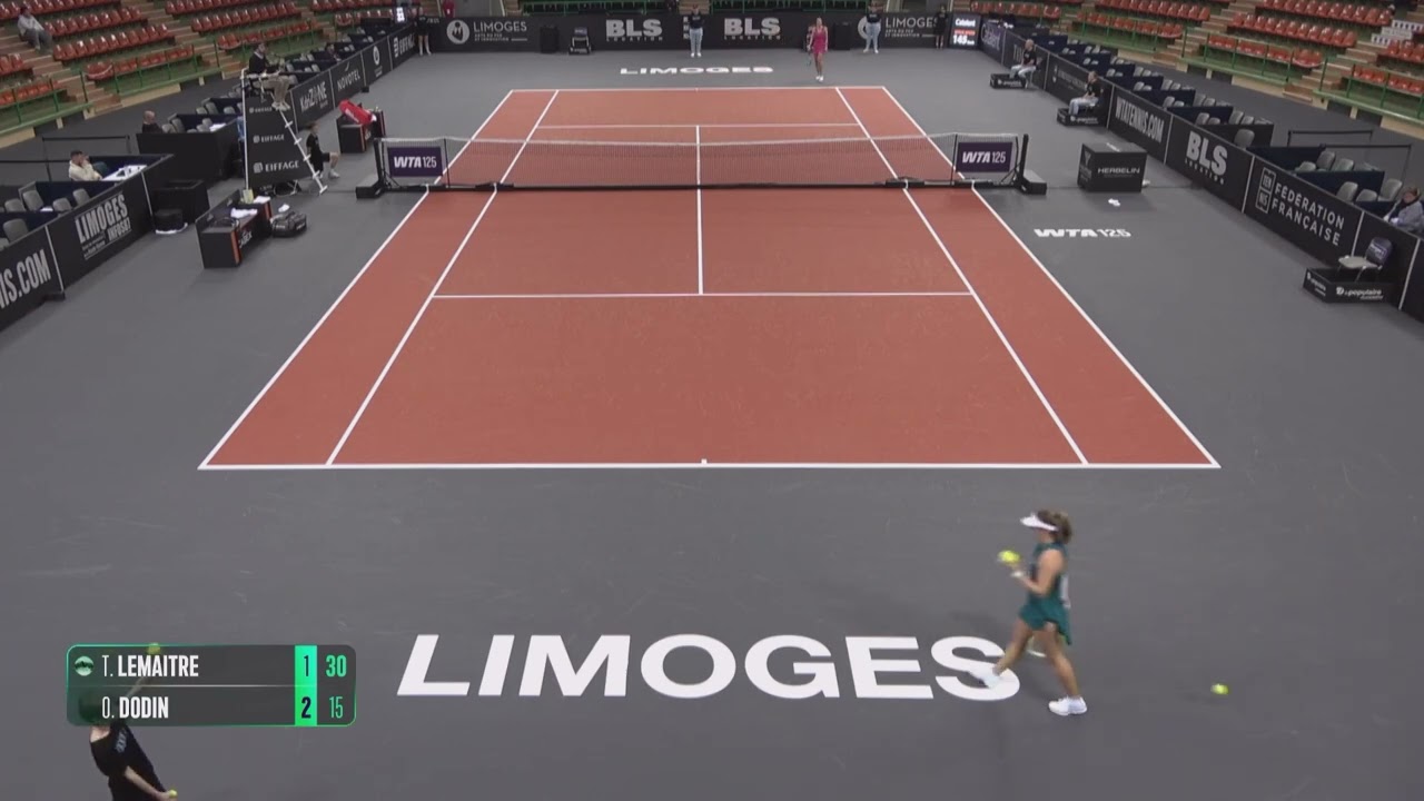 Tiphanie Lemaitre [WC] (FRA) vs Oceane Dodin (FRA) // 7-6 6-2 // W125 Limoges // 1st Round
