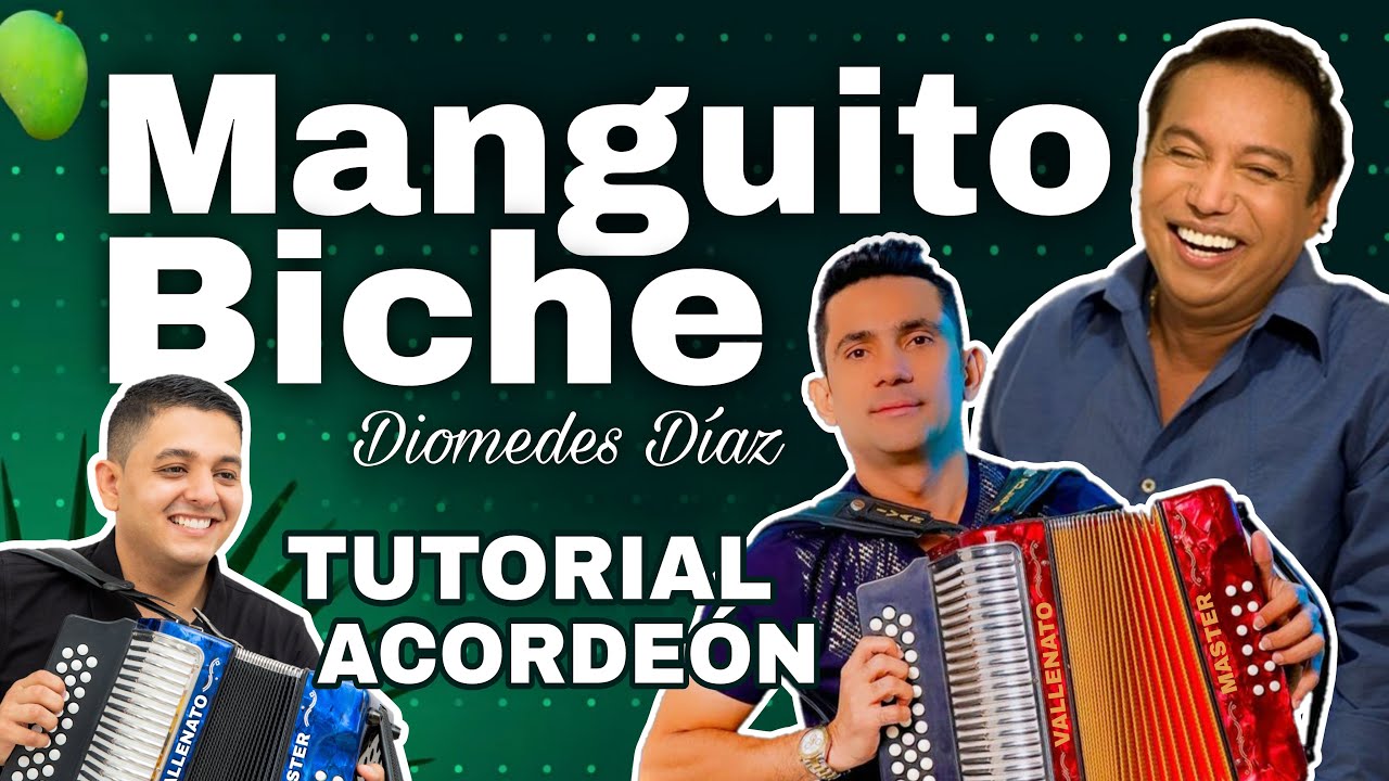 MANGUITO BICHE - Diomedes Díaz (Tutorial Acordeón)
