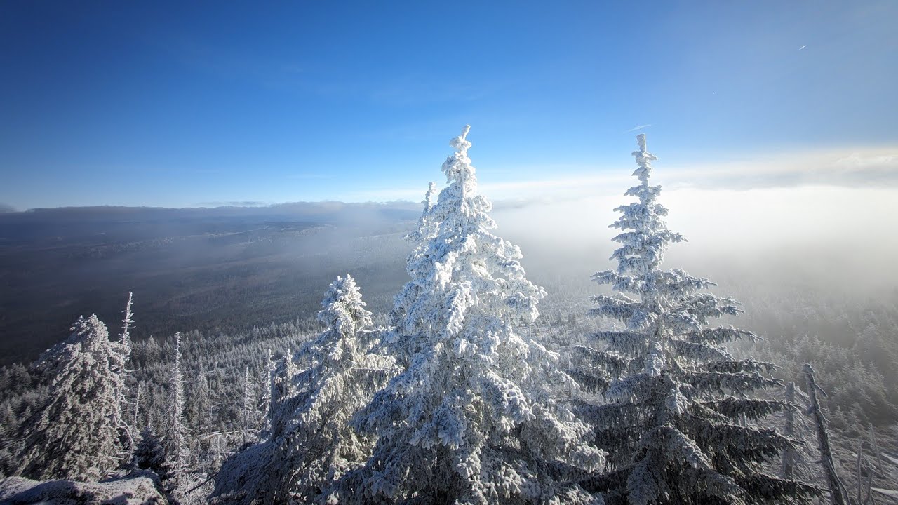 Морозный хайкинг на высшую гору Шумавы/Frosty hiking to the highest mountain of &Scaron;umava