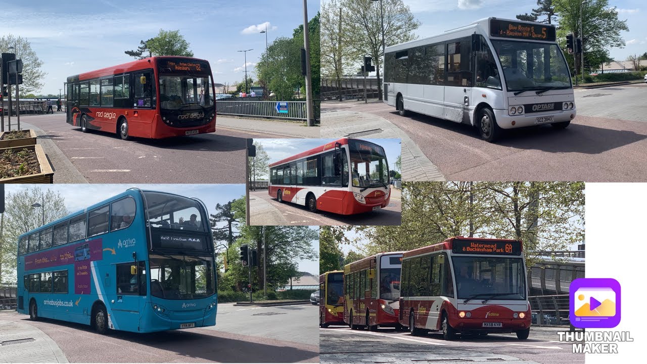 Buses at Aylesbury bus station 30th of April 2022