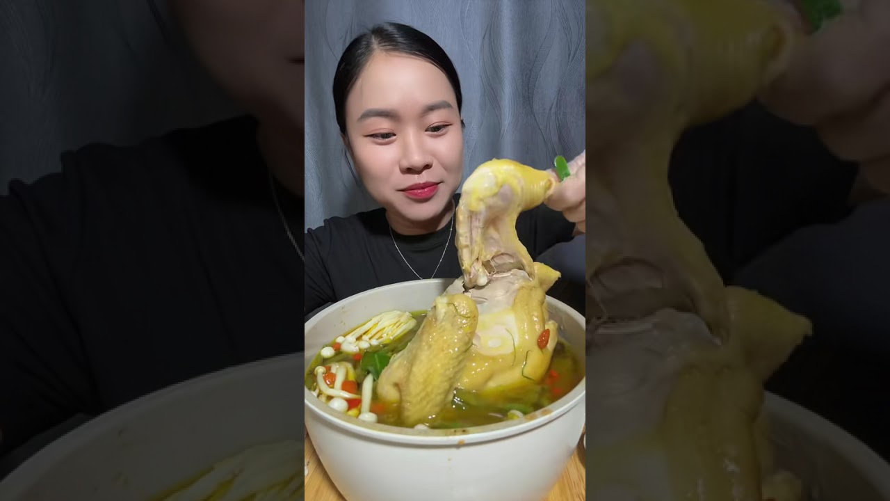 Mấy pà muốn nấu gà gì nữa e nấu luôn nè❤️#mukbang #ancungtiktok #ganauothiem
