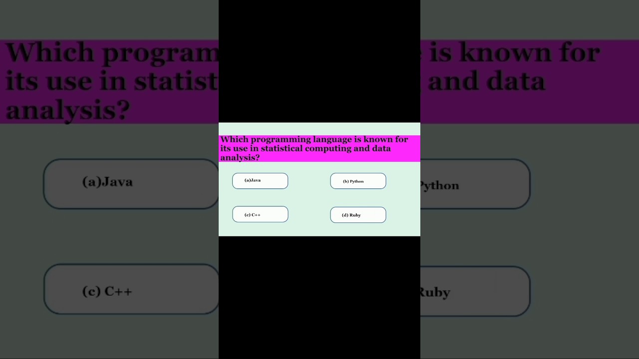 Which Programming Language is Used for Statistical Computing#computermcqs#csmcqs#computersciencemcqs