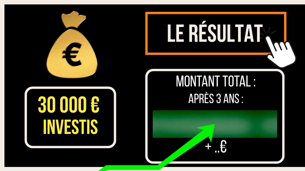 Investir 30 000 € pendant 3 ans : Le RÉSULTAT FINAL (chiffres réels)