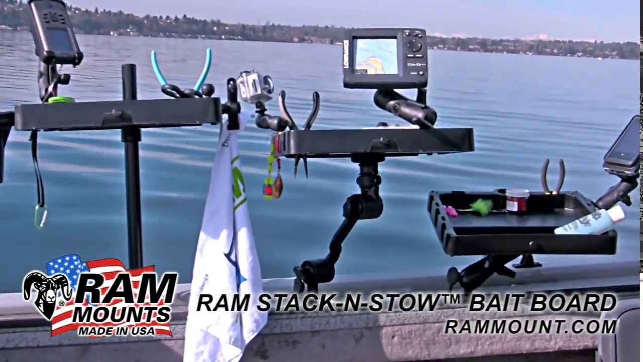 RAM Stack N Stow&trade; Bait Board Mounting Options