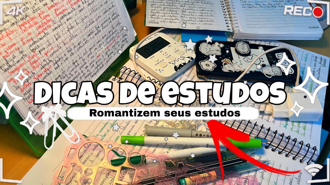Dicas de ESTUDOS ( Romantizem seus estudos) #study 