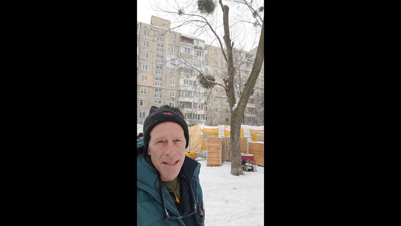 A Shahed drone strike & visiting a temporary shelter in Kyiv, 2/7/26