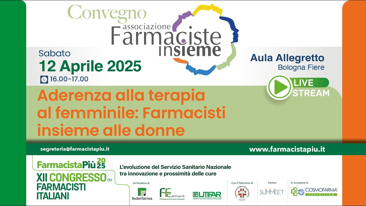 Aderenza alla terapia al femminile: Farmacisti insieme alle donne
