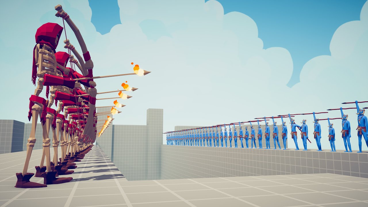 50x SKELETON ARCHER vs 50x EVERY RANGED UNITS - Totally Accurate Battle Simulator TABS