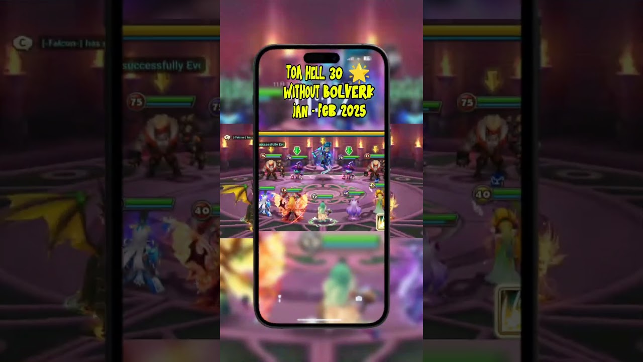 WITHOUT BOLVERK #summonerswar #demonslayer #toa #toahell #shorts #com2us #SWxDS
